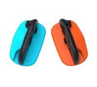 Générique Manette de jeu 2PC, mini souris ergonomique portable avec prise en main gauche + droite, support de manette et étui pour Switch 2 pour J-Con (Bleu-Orange)