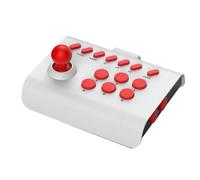 Générique Manette de jeu d'Arcade pour Switch pour PS4 pour PS3 Ultimate Pandora Box PC pour Android IOS Contrôleur de combat d'Arcade pour Téléphone Portable (white red)