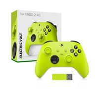 Générique Manette de jeu pour PC avec récepteur sans fil 2.4G, poignée anti-dérapante, pour consoles Xbox, Windows, et accessoires pour manettes de jeu PC (Jaune)