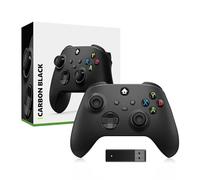 Générique Manette de jeu pour PC avec récepteur sans fil 2.4G, poignée anti-dérapante, pour consoles Xbox, Windows, et accessoires pour manettes de jeu PC (Noir)