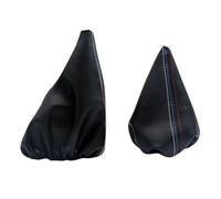 Générique Manette De Vitesse De Voiture 2 pièces/ensemble pommeau de levier pour vitesse voiture bâton frein à main guêtre en cuir housse botte collier changement pour pour série 3 E36 E46 M3