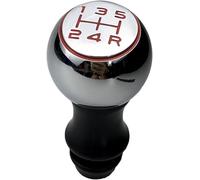 Générique Manette De Vitesse De Voiture Pommeau de levier pour vitesse chromé mat pour Peugeot 106 206 306 406 107 207 307 407 301 308 2008 3008(Chrome Red Sleeve)