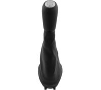 Générique Manette De Vitesse De Voiture Pour Renault Pour Clio III 2005-2009 Pour Megane II 2002-3009 Pour Scenic 2003-2006 Pommeau de levier pour vitesse en cuir Soufflet(Chrome Black)