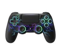 Générique Manette sans Fil pour PS4, 2025 Update Wireless Pro Controller pour PS4/Slim/Pro avec Lumière LED, Batterie Rechargeable 1000mAh, Prise Audio 3,5 mm, 6 Axes et Dual Vibration (Noir)