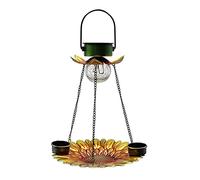 Générique Mangeoire à Oiseaux à Suspendre en Plein air, mangeoire à Fleurs à LED avec gobelet pour décoration de Cour, mangeoires suspendues pour l ' extérieur, à l ' épreuve des écureuils pour en