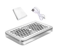 Générique Manicure Vacuum - 9.06 inch Cordless Dust Collector | Metal Adjustable Suction - 500g Rechargeable Device with USB, Ideal for Cleaning Acrylic and Gel Nails in Professional Salons