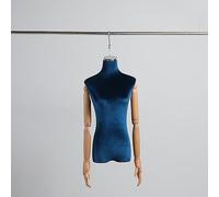 Générique Mannequin Suspendu, Mannequin De Couture du Haut du Corps avec Bras en Bois, Largeur Dépaule Et Tour De Poitrine Réglables, Modèle De Vêtement pour Affichage Au Détail (Blue M)
