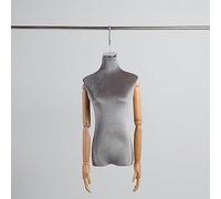 Générique Mannequin Suspendu, Mannequin De Couture du Haut du Corps avec Bras en Bois, Largeur Dépaule Et Tour De Poitrine Réglables, Modèle De Vêtement pour Affichage Au Détail (G S)