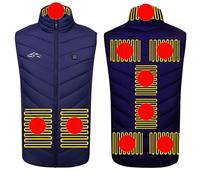 Générique Manteau chauffage sans manches avec Niveaux de Température Réglable et 9 Zones de Chauffage Gilet Chauffant Homme avec Batterie Incluse, Veste Chauffante Femme pour Ski Pêche Randonnée