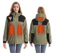 Générique Manteau Chauffage Unisex Avec 4 Zones de Chauffage rapide chauffé Veste Chauffante Homme et Femme intelligent chauffé Vestes Chauffantes Hiver Imperméable Coupe-vent Pour Ski