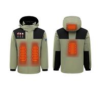 Générique Manteau Chauffante USB Hommes Femmes Doudoune Chauffante intelligent chauffé Lavable avec Chauffage et 4 Zones Veste Chauffage pour Ski Plein Air Randonnée Hiver Moto Chasse Camping