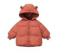 Générique Manteau d'hiver pour bébé et Tout-Petit légère et respirante - Fermeture éclair Blouson Matelassé Rembourré Vêtement pour l'école, la marche, le vent Doudoune Épaisse à Capuche Bébé