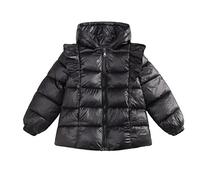 Générique Manteau d'hiver pour bébé garçon et fille ourson cartoon avec fermeture éclair Hooded Sweater Jacket with Sherpa Lining Paquetable et Résistante à L’Eau Bébé Ski Doudoune à Capuche Chaud