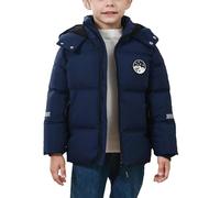 Générique Manteau Enfant Garçon Doudoune Parka Rembourré Matelassé Blouson Epais Doublure Polaire Hiver Vêtement Fille Chaud Fourrure Coupe-Vent À Capuche Imperméable Poches Veste D'extérieur