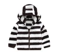 Générique Manteau Fausse Fourrure à Capuche Enfant flanelle légère doux mi saison zippé Temps Libre Outdoor Basic Sweats Idéale pour l'Automne et l'Hiver Vestes en polaire pour adolescentes