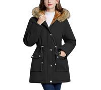 Générique manteau femme capuche Manteau Polaire Femme Blouson Hiver Chaude Polaire Mi Longue Parka Hiver Décontractée Doux Ample Doudoune Avec Zippé Et doudoune