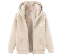 Générique Manteau Femme Hiver Chic Doudoune Chaud Blousons Chaude Vêtements Manteaux Laine Sweat Polaire Parka Grande Taille Vetement Coupe Vent D'hiver Automne Veste Blouson Pull Pour Survêtement
