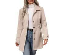 Générique Manteau Femme Hiver Élégant Ajusté Épais Sans Capuche Veste Décontractée Chic à Manches Longues Style Classique Moderne Mode Tendance Coupe Cintrée Légère Confortable pour Bureau et Sortie