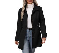 Générique Manteau Femme Hiver Élégant Ajusté Épais Sans Capuche Veste Décontractée Chic à Manches Longues Style Classique Moderne Mode Tendance Coupe Cintrée Légère Confortable pour Bureau et Sortie