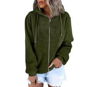Générique Manteau Femme Hiver Mi Longue Chic Polaire Veste Peluche Femme Hiver Grand Froid Vetement Mode Chauffant Cintré Fine Duffle Coat bouclette 2#vert S