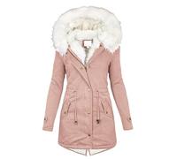 Générique Manteau Femme Parka Doudoune Hiver Longue Veste Polaire Blouson Chaud Épais Imperméable Manteau Chauffant avec Doublure Sherpa en Peluche Capuche Coupe Slim Fit Élégante Zippé et Poches