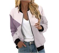 Générique Manteau Femme Printemps Veste Legere Ete Court Vetement Blouson Hiver Jacket Chic Perfecto Rose Bombers Femmes Doudoune Légère Décontractée Mi Saison Été Bomber Simili Cuir Et Elegant