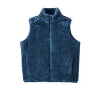 Générique Manteau Homme Cher Hiver Manteau en velours corail pour femme, manteau décontracté, ample, sans manches, col montant, chaud, automne/hiver Portefeuille Compagnon Marque (Blue, XXXXL)