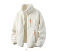 Générique Manteau Homme en Flanelle Chaud Veste Ski Homme Anti-Vent avec Zippée et Poches Blouson Confortable Hiver Cardigan Manches Longues Baggy Manteaux Couleur Unie pour Les Jours Froids