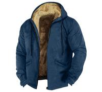 Générique Manteau Homme Hiver Manteau Long Homme Capuche Teddy Legere Blouson Polaire Cardigan Molleton Grande Taille Manteaux Tactique Cachemire Chaude Softshells Randonnée Kleidung 2#Marine 6XL