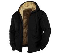 Générique Manteau Homme Hiver Trench Coat Homme Capuche Matelassée Manteaux Ski Blouson Softshells Randonnée Grande Taille Cardigan Teddy Legere Militaire Randonnée Chantier Kleidung 11#Noir 6XL