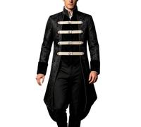 Générique Manteau Queue de Pie Homme Style Steampunk Gothique Rétro Halloween Déguisement Gentilhomme Carnaval Bal Masqué Spectacle Scène