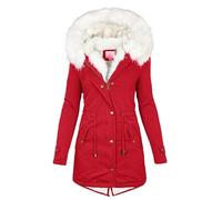 Générique Manteau Très Long,Manteau à Capuche Hiver éPaissir Parka Polaire Chaude Peluche Grande Taille Couleur Unie Blousons Avec Fermeture à Glissière Doudoune Coupe-Vent Outercoat Chic et Elegant