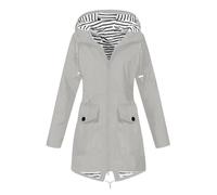 Générique Manteaux Imperméables Femme Trench Coat Vêtements Imperméables Léger Veste de Pluie avec Capuche D'extérieur Coupe Vent Grande Taille Ciré Imperméable Parka Vestes de Randonnée
