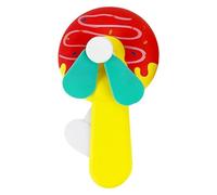 Générique Manual Press Cooling Fan - Mini Press Portable Hand Crank Fan Donut Shape | Manual Toy | Pocket Size Summer Air Cooler, Random Color Compact Travel For Kids Adults
