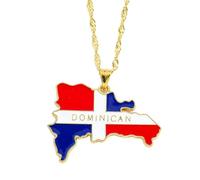 Générique Map Flag Pendant Necklaces for Charm Maps Fashion Stainless Steel Pendant Necklace for Men and Women Jewelry Patriotic Gift (Model 6)