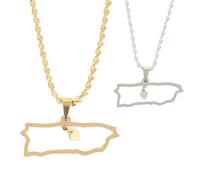 Générique Map Flag Pendant Necklaces for Charm Maps Fashion Stainless Steel Pendant Necklace for Men and Women Jewelry Patriotic Gift (Model 5)