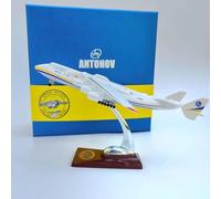 Générique Maquette d'avion ANTONOV AN-225 Ukraine à l'échelle 1/400 en Alliage, moulée sous Pression, idéale for la décoration de Collection ou comme Cadeau, avec Support d'exposition.(A)