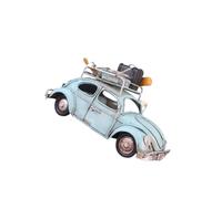 Générique Maquette de Bureau en Fer Plaqué Bleu Modèle Réduit de Voiture Vintage Décoration de Table Artisanale pour Maison et Bureau