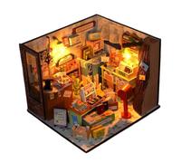 Générique Maquette De Maison Miniature DIY | Ensemble Puzzle Artisanal Très Petit | Kit De Maison De | Décoration Miniature pour La , Le Salon, La Bibliothèque, L'Appartement, Le Dortoir Et Bureau