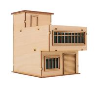 Générique Maquette de Maison Miniature en Bois - Puzzle 3D pré-assemblé, cabane idéale pour Un Diorama de Rue sur Table de Sable - Architecture de Mini-chalets pour Les Amateurs de projets DIY