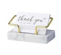 Générique Marble Business Card Holder - Creative Desktop Name Card Stand | Wear-Resistant Professional Cards Organizer Display | Work Desk Accessory for Exhibitions, Conferences, Meetings