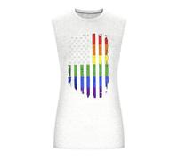 Générique Marcel Homme,DéBardeur sans Manches à Imprimé Drapeau Arc-en-Ciel pour Homme Tenue DéContractéE EntraîNement éTé Confortable Motif LGBT