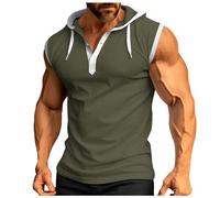 Générique Marcel Homme sans Manche Eté Coton Marcel Amincissant Musculation Debardeur Gilet Fitness Running sous Vetement Compression Débardeurs Noir 4XL Undershirt