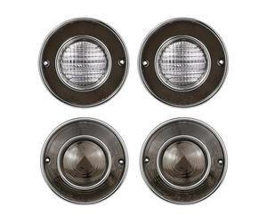 Générique Marche Arrière 4 pièces feux arrière pour Corvette C3 1975 - 1979, ensemble, couvercle recul/de secours sans ampoule Feux Stop(4Pcs Smoke)
