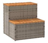Générique Marche Bain à remous Gris 50x50x50,5cm polyrotin Acacia Massif,Accessoires pour piscines & spas,7.6KG-4103941