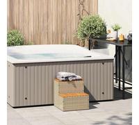 Générique Marche Bain remous Beige 50x50x50,5 cm polyrotin Acacia Massif,Maison & Jardin,Piscine & Spa,Accessoires pour piscines & spas,Beige,7.8kg,4103942