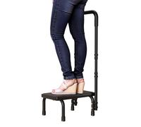 Générique Marchepied de réglable 85-95 cm - Acier au Carbone PU 95,6 x 41 x 29,3 cm Capacité 3300 g 136 kg avec Main Courante - Marche multifonctionnelle pour Armoire de Cuisine pour âgés