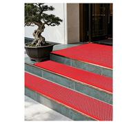 Générique Marches d'escalier antidérapantes en PVC - Forte adhérence - Tapis de Marche de sécurité Toutes Saisons for Une Traction élevée - Intérieur ou extérieur(Red,100CMx100CM)