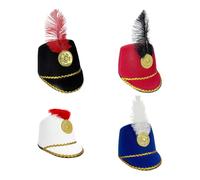 Générique Marching Band Hat,Nutcracker Costume Hat - Cosplay Apparel for Festival Autumn School Holiday Party Everyday Wear Photo Events Stage Performance
