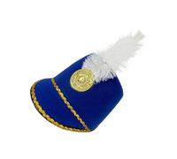 Générique Marching Band Hat - Polyester 22.8 Inches British | Nutcracker BandHat with Design, Carnival, Festival, Holiday, Knight's Ħat | Ceremonial, Travel